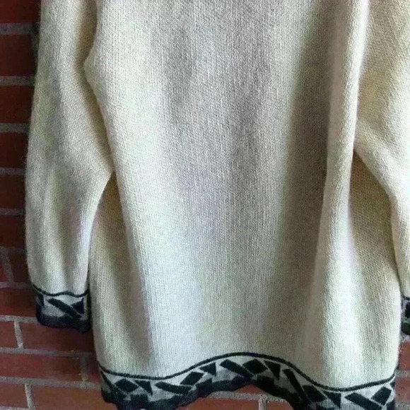 Beautiful vintage mon repos 100% alpaca wool cardigan size small - Picture 3 of 7
